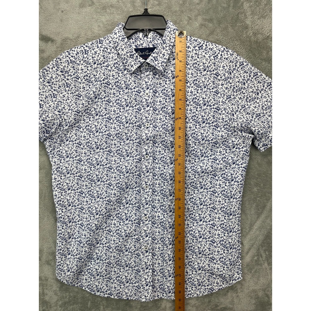 Robert Graham Modern‎ Americana Shirt XL Floral Short Sleeve Cuffed Button Up - Picture 3 of 8